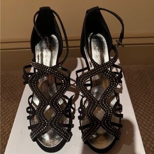 Caparros Black Strappy Heels